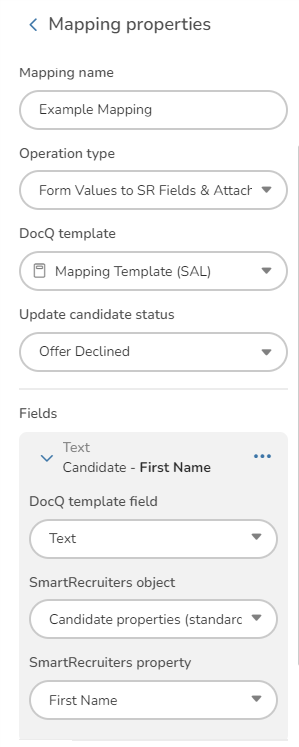 Mapping configuration